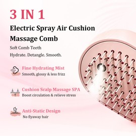 Electric Spray Air Cushion Massage Comb, Anti-Static & Frizz Brush