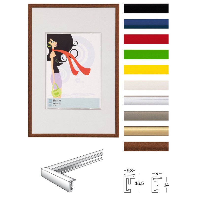 walther Design Picture Frame Black 18 x 24 cm New