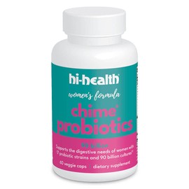 Optim Nutrition Hi-Health Chime Probiotic for Women, 90 Billion with Prebiotic, Guaranteed Potency, 17 Strains, 60 Capsules