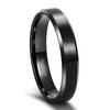 Frank S.Burton 4mm Black Tungsten Ring for Men Women Thin