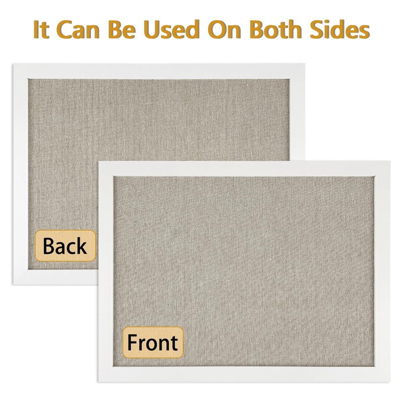 GDMINLO Cork Bulletin Board, with Linen 1-Pack Double-Sided, 16''X 12''Picture