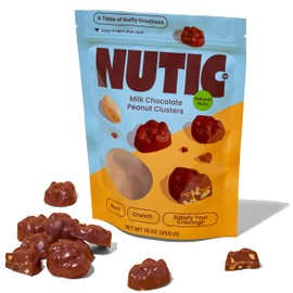 Milk Chocolate Peanut Clusters by Nutic | 1 Lb | Milk Chocolate Covered Peanuts Candy For Snacks And Gifts | Made In The USA