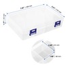 MANCHAP 8PCS 8 Grids Clear Bead Storage Box, Adjustable Plastic