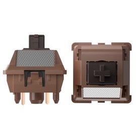 DUROCK Mocha Chocolate T1 Switches, Full POK T1 Tactile Switch 62g Long Spring, Light Diffuser 5 Pins Lubed Mechanical Keyboard Switches (110pcs)