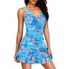 Yonique One Piece Swim Dress for Women Tummy Control Swimsuit