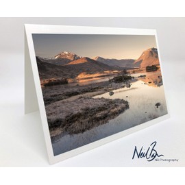 Neil Barr Rannoch Moor Glen Coe Highlands - Scotland Greeting Card by Scottish Landscape Photographer Blank Inside