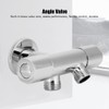 G1/2in Thread Brass 1 Inlet 2 Outlet Angle Valve ThreeWay