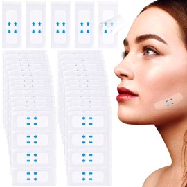 VARMDUKKE 132PCS Invisible Face Lift Tapes, Instant Face Lifting Tape for Makeup, Waterproof Face Lifting Stickers, Breathable Face Neck Tapes for Lifting Wrinkles, Double Chin, Sagging Skin