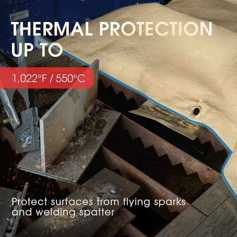 YesWelder Fiberglass Welding Blanket 4' x 6' Fireproof Blanket 1/3”(8mm)