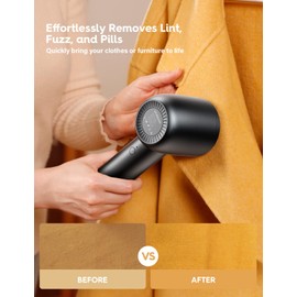 VASSON Fabric Shaver, Electric Lint Remover Rechargeable, Lint Shaver, Sweater Shavers to Remove Pilling, Sweater Defuzzer, Depillers for Clothes, Furniture (Dark Grey)