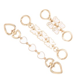 3pcs Bag Extender Chains, Bow & Butterfly & Heart Shape Purse Strap Extenders Crossbody Shoulder Bag Extension Replacement for Women Wallet Handbags Purse Making Supplies Accessories