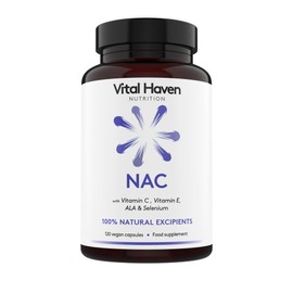 Vital Haven NAC Supplement - N-Acetyl-Cysteine 600mg + Selenium + ALA with VIT C/E - UK Made
