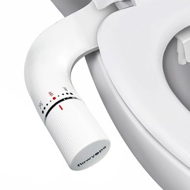 Ultra-Slim Bidet Attachment for Toilet Easy to install - Dual Nozzle (Frontal & Rear Wash) with Adjustable Cold Water Pressure - Fresh Cleanliness Home Gifts for Women (silver)