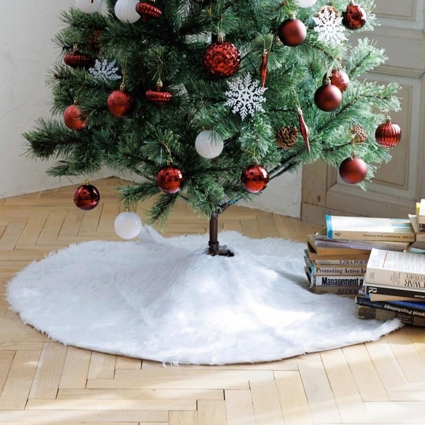 Christmas Tree Skirt, Christmas Decoration, Blindfold, 30.7 inches (78 cm), 39.4 inches (100 cm), Makes Your Tree Gorgeous From The Base, Hide The Base, Circular, Ornament, Snow Specifications,