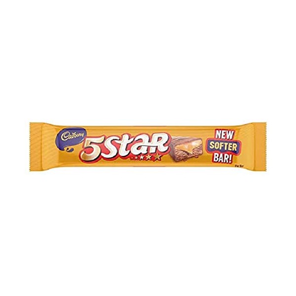 Cadbury 5 Star - Barra suave (25 g (19,5 g + 5,5 g) (10 unidades)