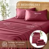 EcoBedsoNight 100% Viscose Derived from Bamboo Sheets Queen Size, Soft