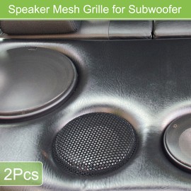 QUARKZMAN Universal 4.5 Inch Mesh Speaker Grille for Audio Subwoofer 118 x 124 x 9 mm Grille without Frame Black - Pack of 2