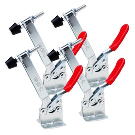 E-TING 4Pcs Hand Tool Toggle Clamp 201B-Upgrade Horizontal Clamp Antislip Quick Release Tool (Longer 201BL Toggle Clamp)
