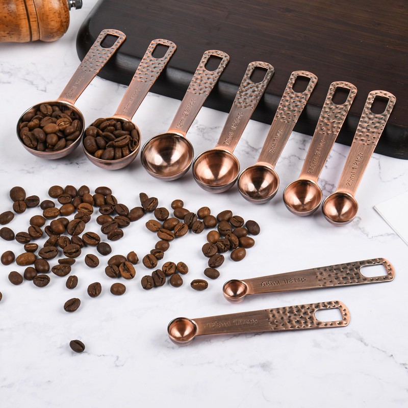 SUNMVEHOT Copper Measuring Cups and Spoons Set 20 for Kitchen