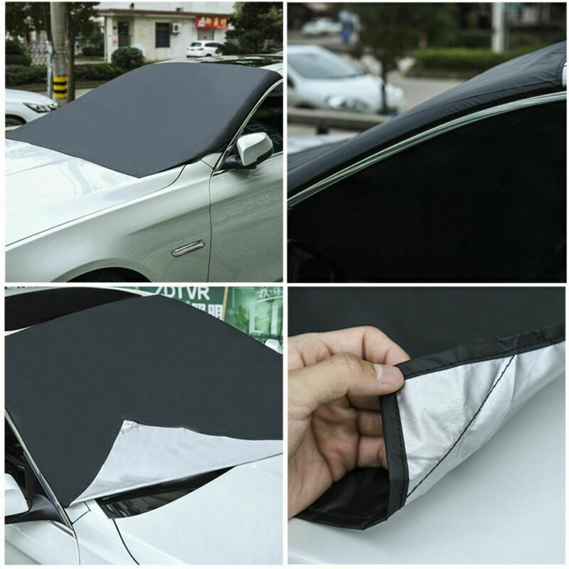 Magnetic Car Sun Shade Cover with Flap and Safety Strap