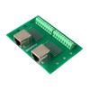RJ45 Ethernet Connector Breakout Board Dual Network Port Input Screw