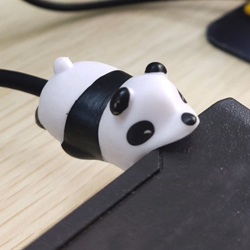 Panda Universal Cute Animal Bites Cable Protector - Prevents Breakage,