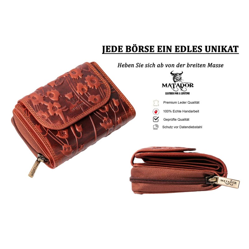 MATADOR Murcia Women's Leather Purse Medium Size with Elegant Gift