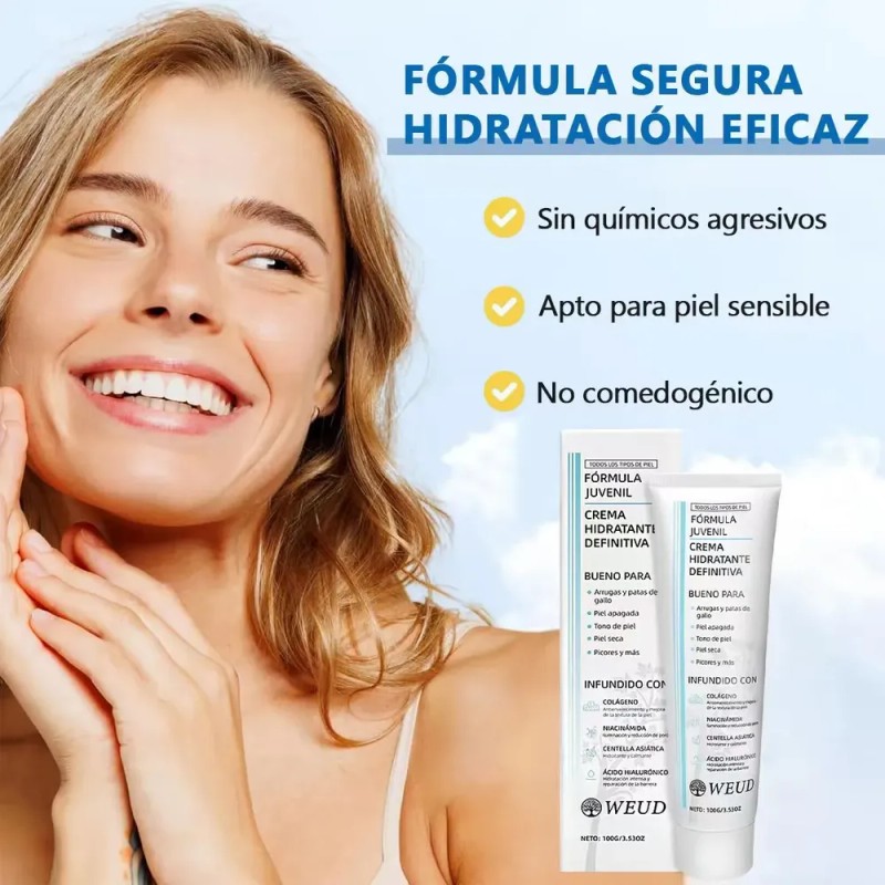 Cream Facial Hydro Boost Hidratante Colágeno Cica Weud 300g