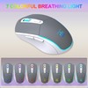 Snpurdiri 60% Wireless Gaming Keyboard and Mouse Combo,Rainbow Backlit Rechargeable