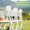 24 Set Wedding Aisle Decorations for Ceremony Chairs with Ribbon