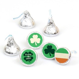 Big Dot of Happiness St. Patrick's Day - Saint Patty's Day Party Round Candy Sticker Favors - Labels Fit Hershey’s Kisses (1 Sheet of 108)