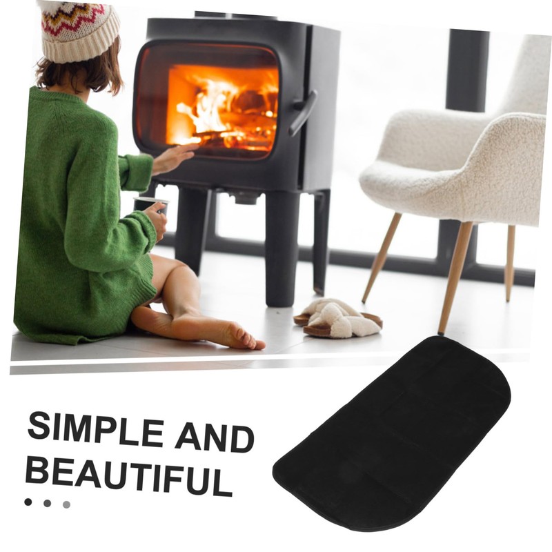 IWOWHERO Fireproof Fireplace Mat Durable Half Floor Protector for Indoor