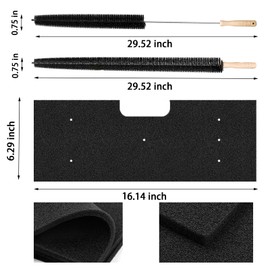 2025 New WH01X35719 Lint Filter, 4Pcs GE Washer Dryer Combo with dryer vent brush, Dryer Lint Filter Replacement, Hand Washable and Reusable,Models: PFQ97HSPVDS
