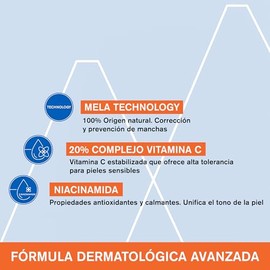 Uriage Depiderm Sérum de vitamina C estabilizada 30ml -solución antimanchas para una piel luminosa con un complejo de vitamina C al 20% y niacinamida 