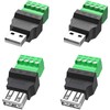 PENGLIN 4pcs USB 2.0 Type A Male Female 4 Pin