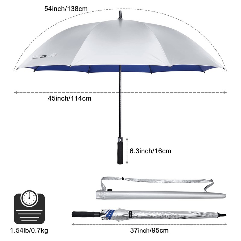 G4Free 54 Inch UV Protection Golf Umbrella UPF 50+ Large