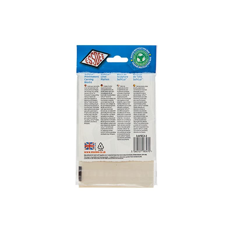 Essdee 3.0/SC2 Softcut Printing Block 150x100x3mm Pk2, PVC, Beige, 150x100mm