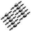 BSTKEY 10 Pack Crystal Drawer Knobs with Black Plate -