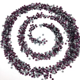 PEPPERLONELY Peperlonely - Diamantes de imitación de Vidrio Tallado y Parte Trasera Plana (SS8, 2,3 mm, 1440 Unidades), Color topacio Ahumado, 14#. Amethyst, SS8 (2.3mm) 1440 pcs