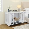 YITAHOME Dog Crate Furniture, Heavy Duty Dog Cage, Wooden Side