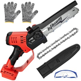 Mini Chainsaw Cordless for Milwaukee Battery, 8 Inch 20V Battery Powered, (NO Battery) Brushless Electric Chainsaw Powered, Hand Held Chain Saw for Wood/Trees Trimming,Household and Garden Gifts