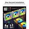AsiaHorse COSMIQ 120mm PC Case Fan, Infinity Mirror FDB 2000