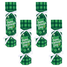 Big Dot of Happiness Shamrock St. Patrick's Day - No Snap Saint Paddy's Day Party Table Favors - DIY Cracker Boxes - Set of 12