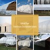 GUARD SHIELD White Tarps Heavy Duty Plus+ Waterproof 12x20 Feet,