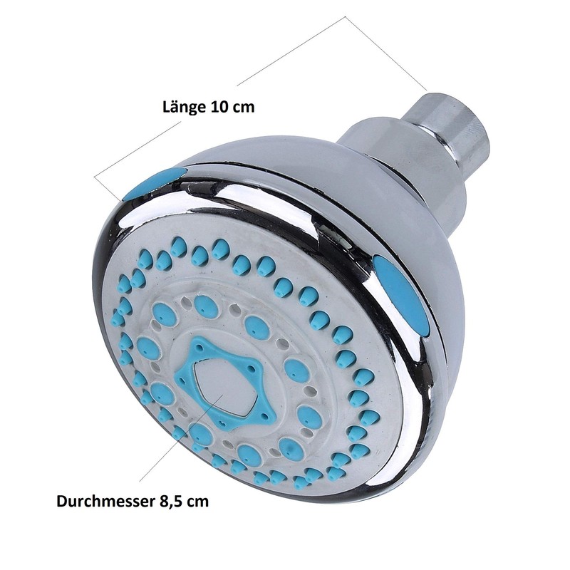 Sanixa Shower Head with Wall Arm 3 Jet Types Shower
