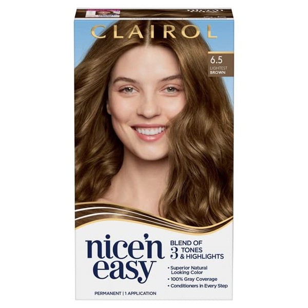 Clairol Nice 'n Easy Permanent Color 6.5 Natural Lightest Brown 1 ea (Pack of 3)