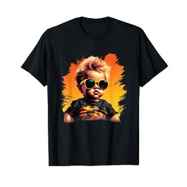 Funny Baby with Sunglasses for cool Kids T-Shirt