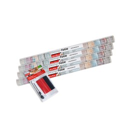d-c-fix 346-0610-4PKA Decorative Self-Adhesive Film, Rio, 17" x 78" Roll, 4-Pack with Applicator