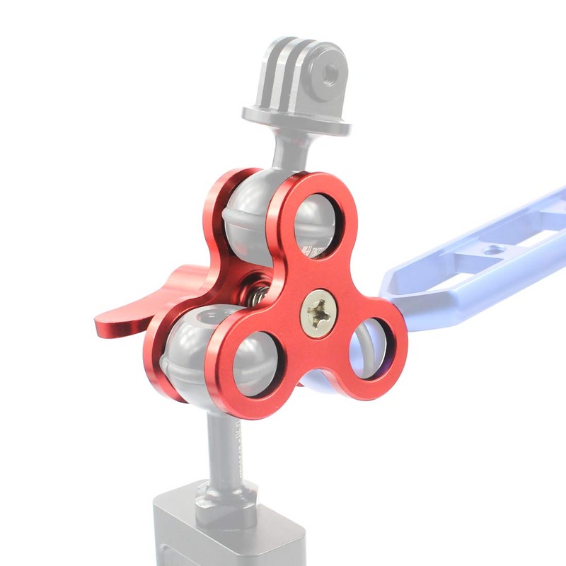 CS PRIORITY Triple Ball Clamp 3 Holes Underwater Arm Diving