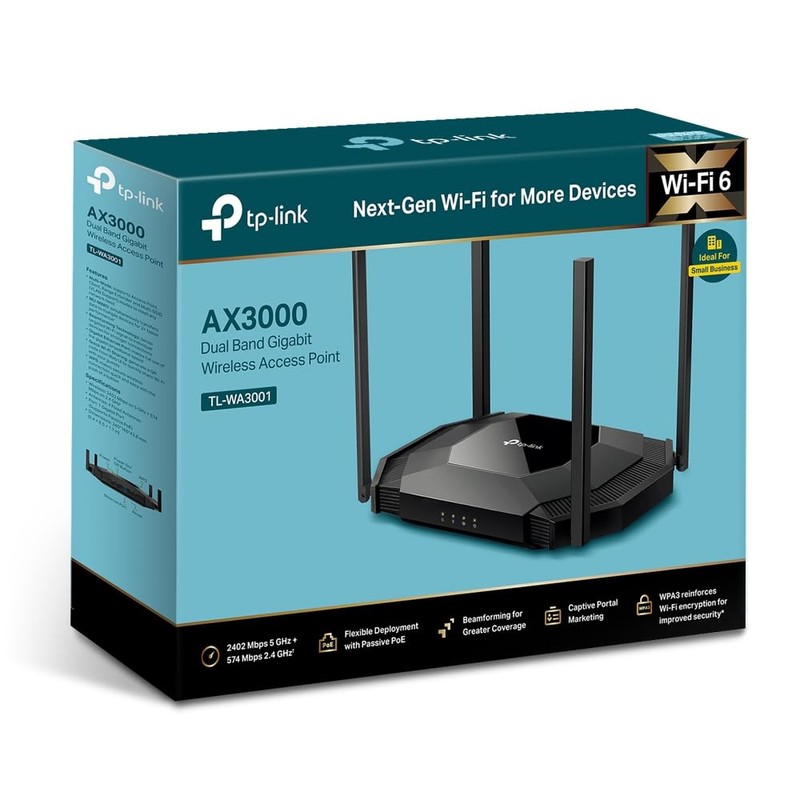 TP-Link TL-WA3001 WiFi 6 AX3000 Wireless Gigabit Access Point |
